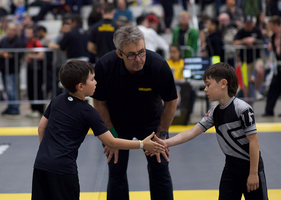 Youth BJJ young athletes at a BJJ competition, Oregon Jiu Jitsu Lab